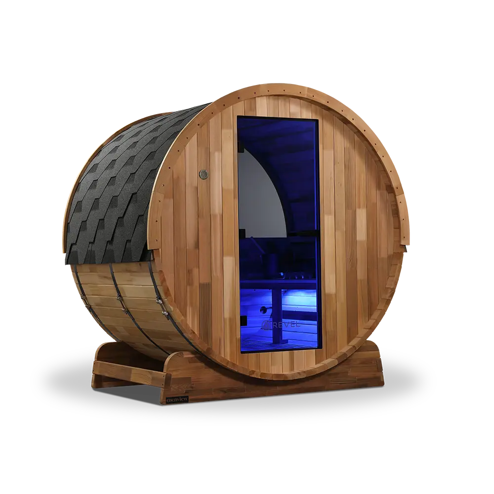 Revel Edenview - 4 Person Traditional Cedar Barrel Sauna - Image 37