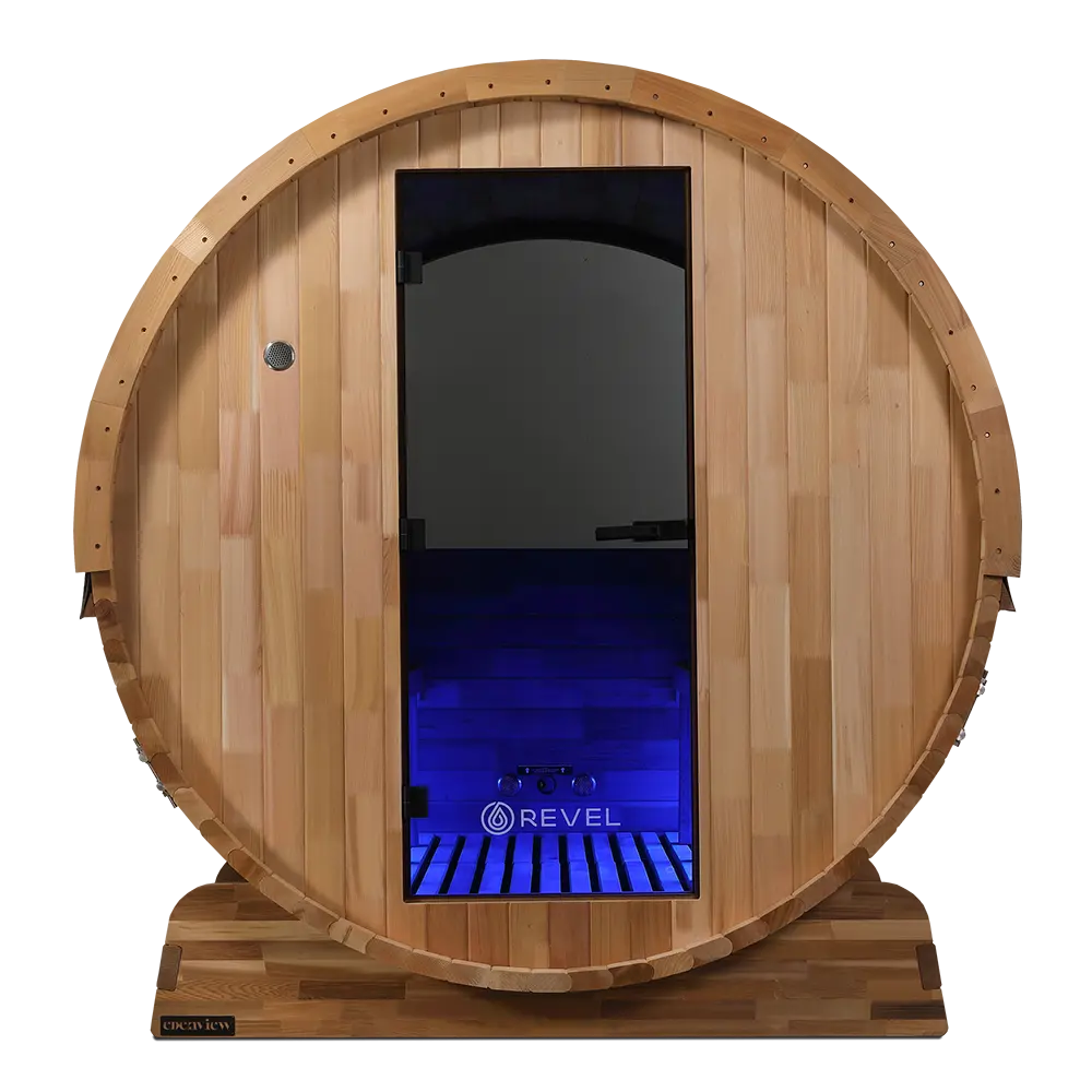 Revel Edenview - 8 Person Traditional Cedar Barrel Sauna - Image 28