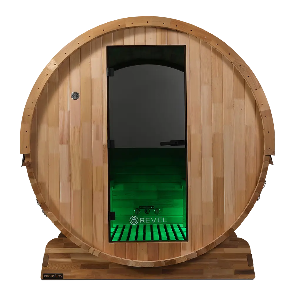 Revel Edenview - 8 Person Traditional Cedar Barrel Sauna - Image 29