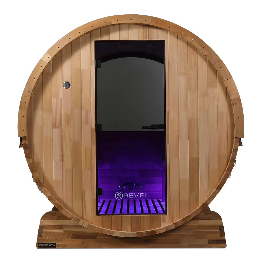 Revel Edenview - 8 Person Traditional Cedar Barrel Sauna - Image 30