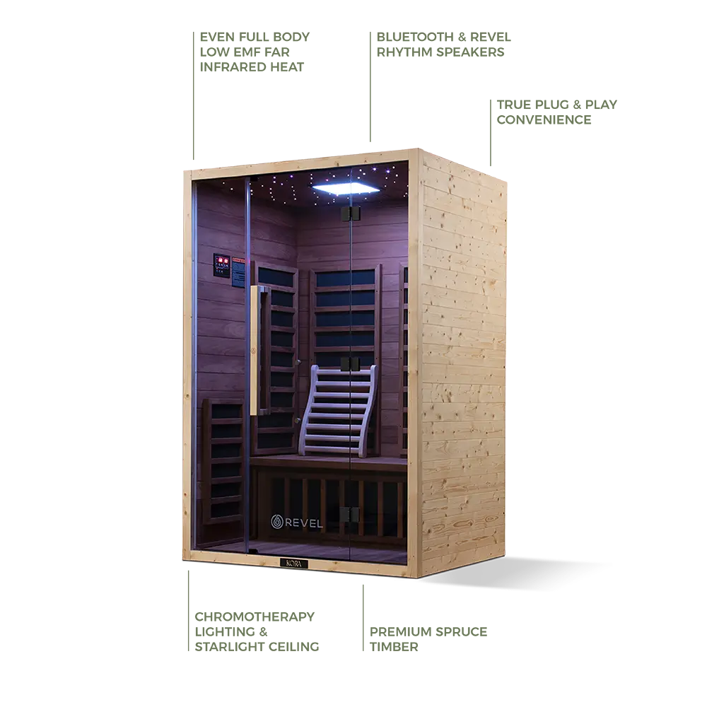 Revel Kora 2 Person Far Infrared Sauna - Next Gen - Image 2
