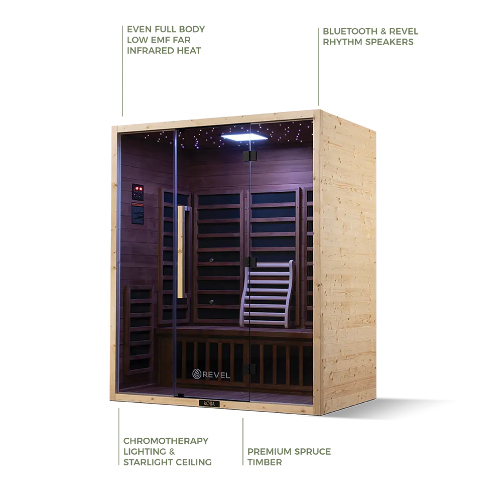 Revel Kora 3 Person Far Infrared Sauna - Next Gen - Image 2