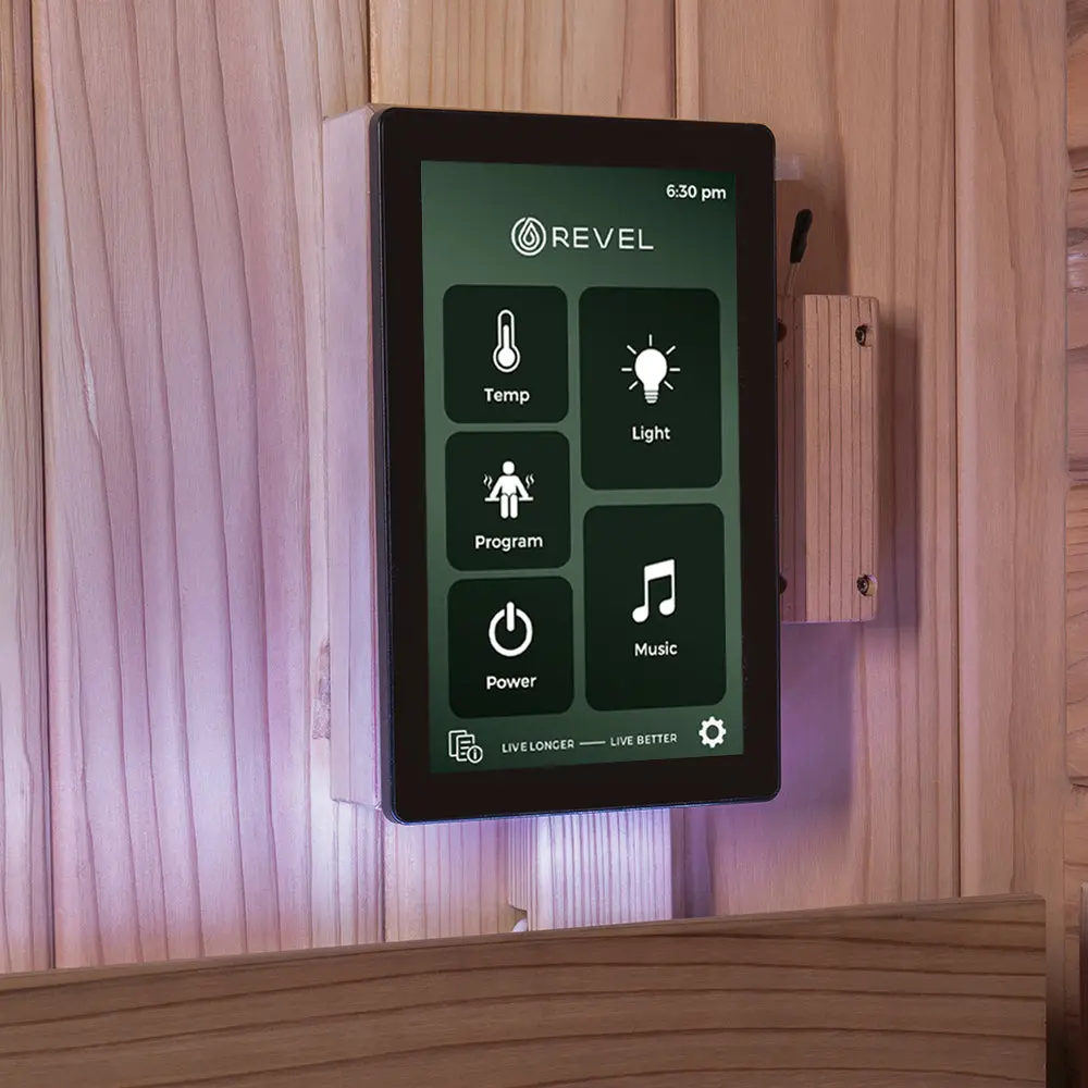 Revel Luna 3P Infrared Cabin Sauna with Glacier Solo Ice Bath and 1HP Chiller - Image 27